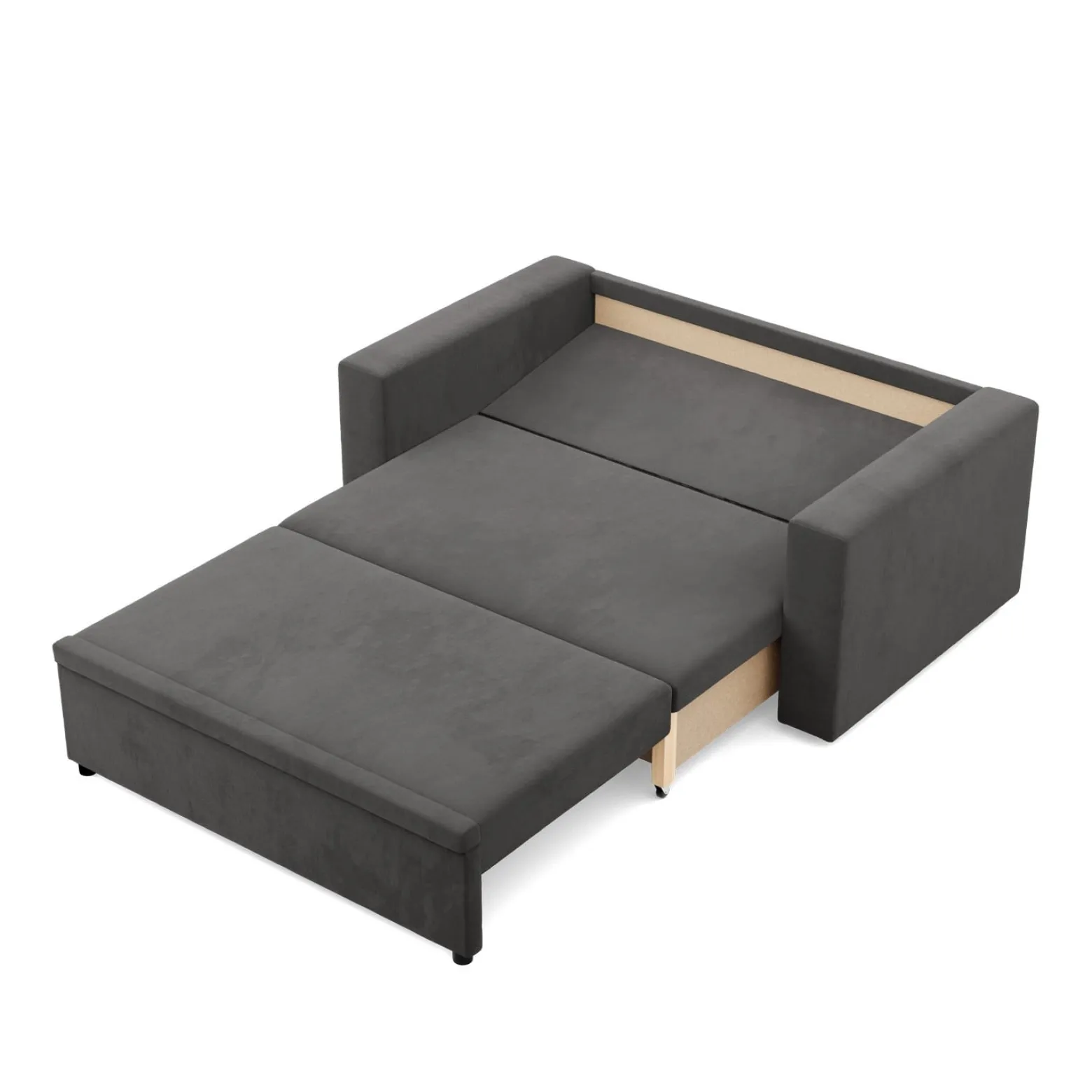 SOFA KANAPA rozkładana z funkcją spania do salonu szara