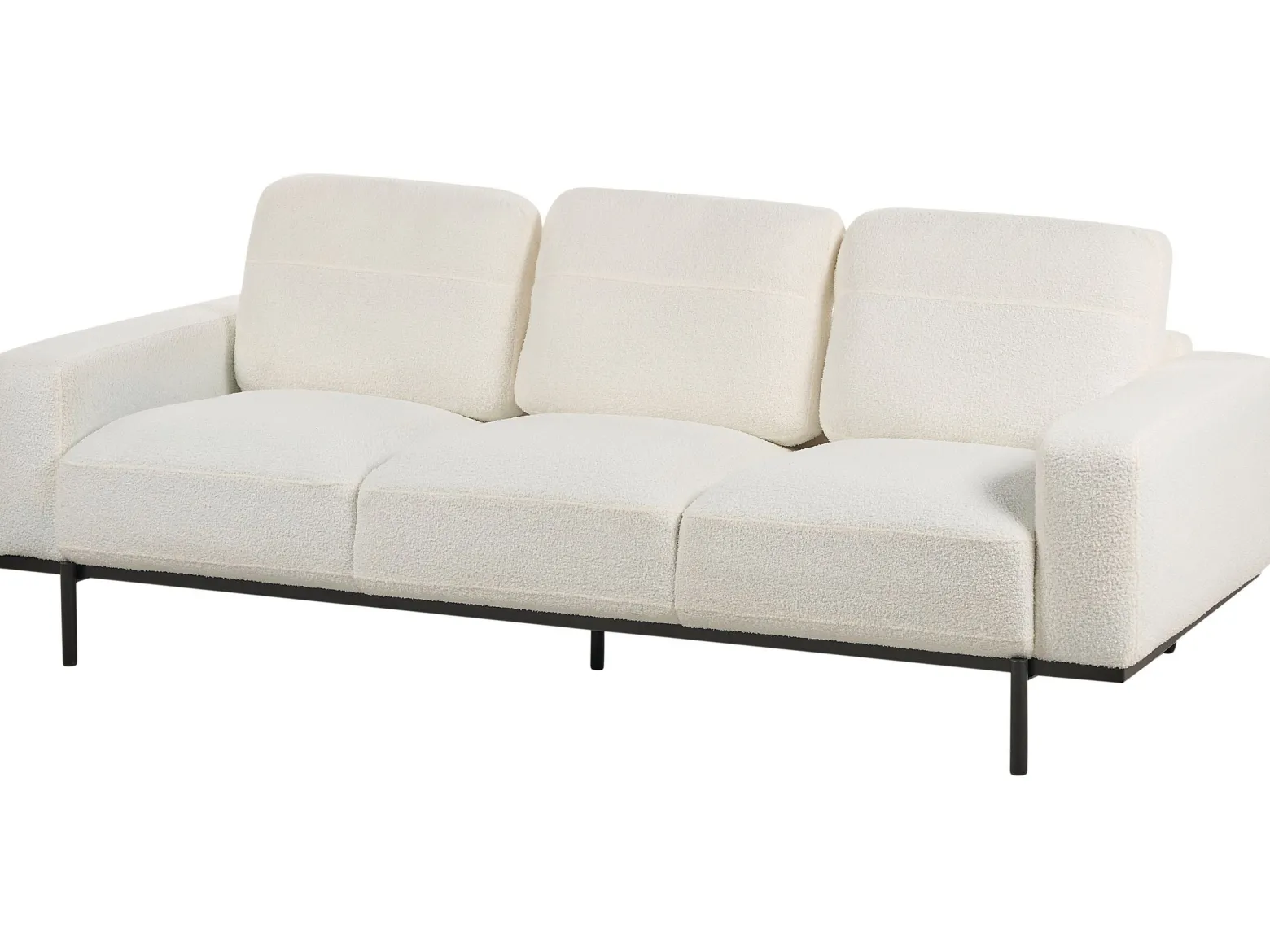 Sofa kanapa trzyosobowa boucle biała