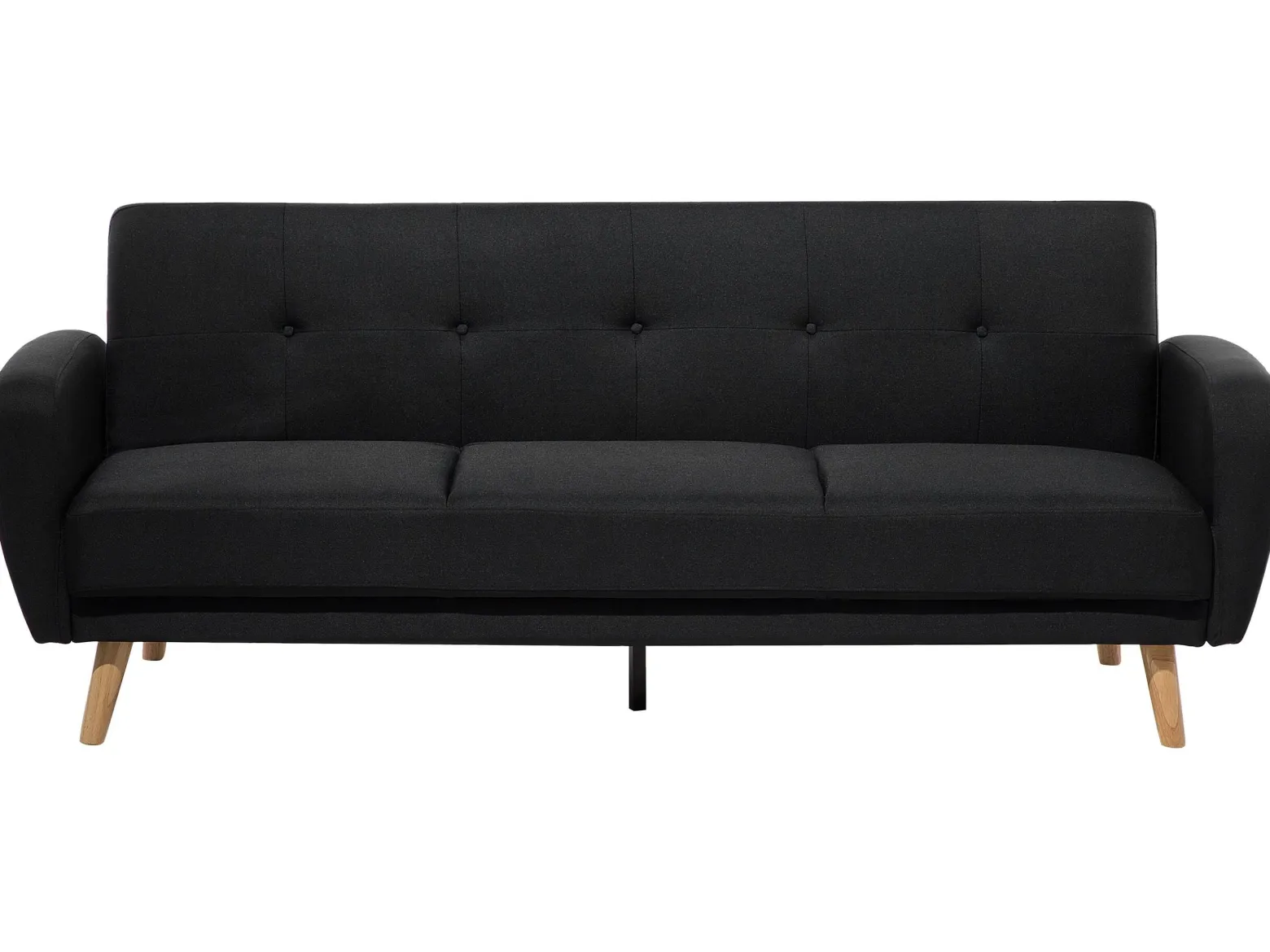 Sofa kanapa trzyosobowa rozkładana czarna