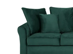 Sofa kanapa trzyosobowa welurowa zielona