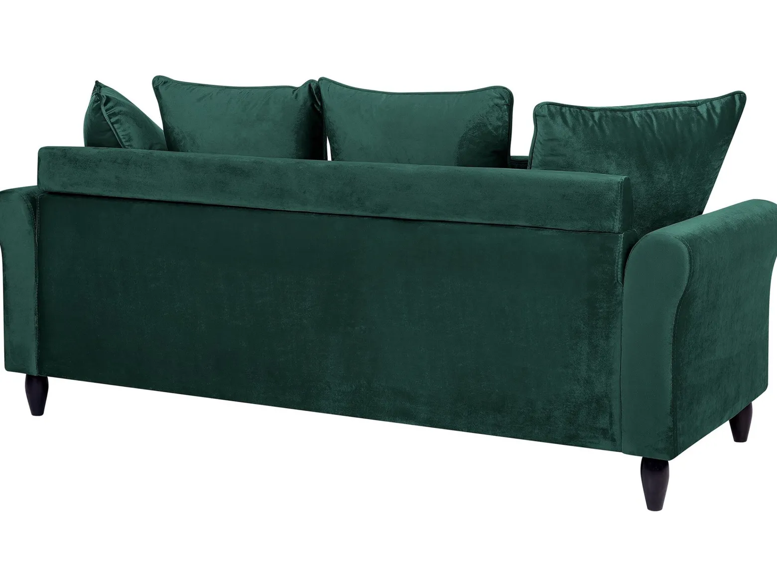 Sofa kanapa trzyosobowa welurowa zielona