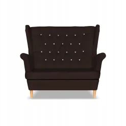 Sofa kanapa uszak Gaja ekoskóra skandynawska Family Meble ciemny brąz