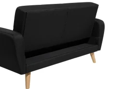 Sofa kanapa z funkcją spania czarna