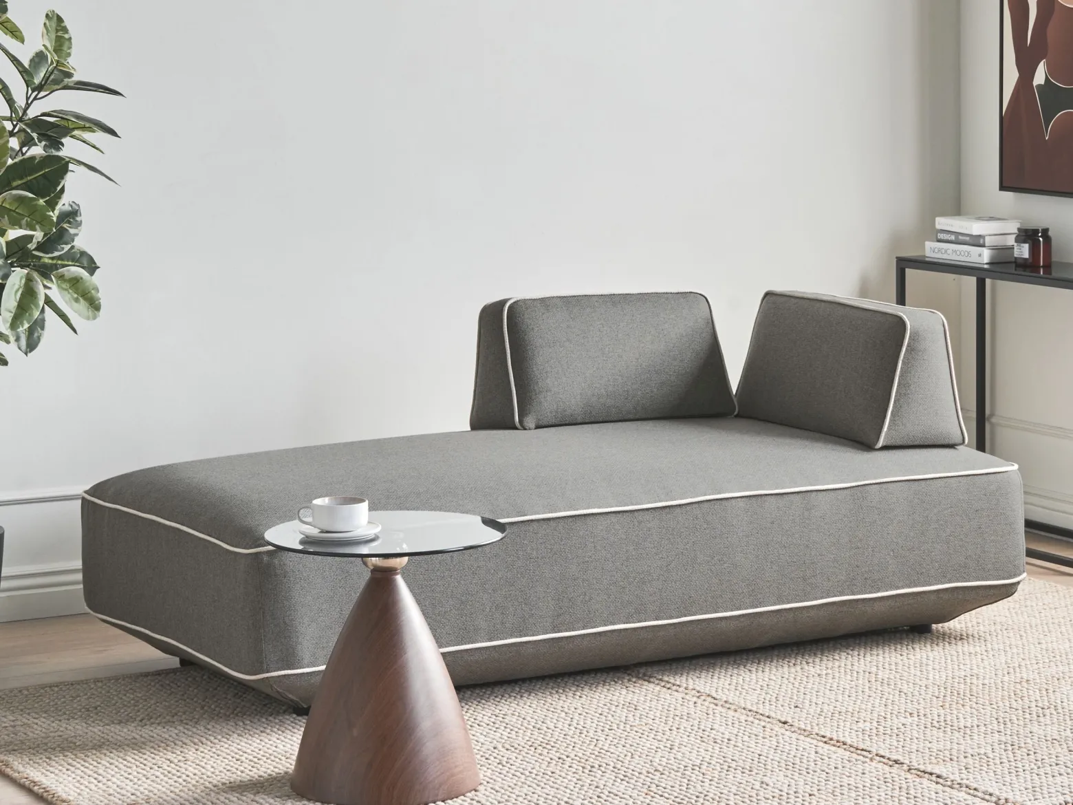 Sofa leżanka szara