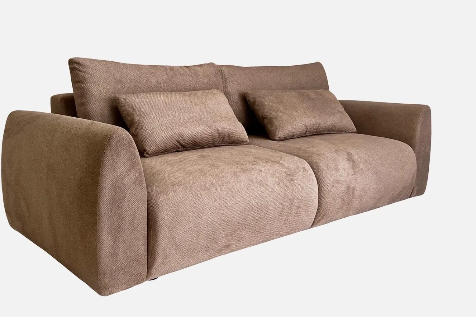 Sofa LILO z funkcją spania Kanapa rozkładana Tkanina CARLO 1901 Beżowa