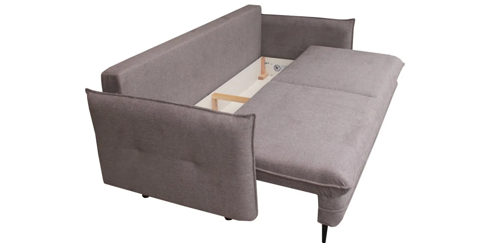 Sofa milagro z funkcją spania 195x135cm szarobeżowa matana15