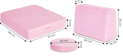 Sofa modułowa duża składana dla dzieci DIY 8 miękkich poduch