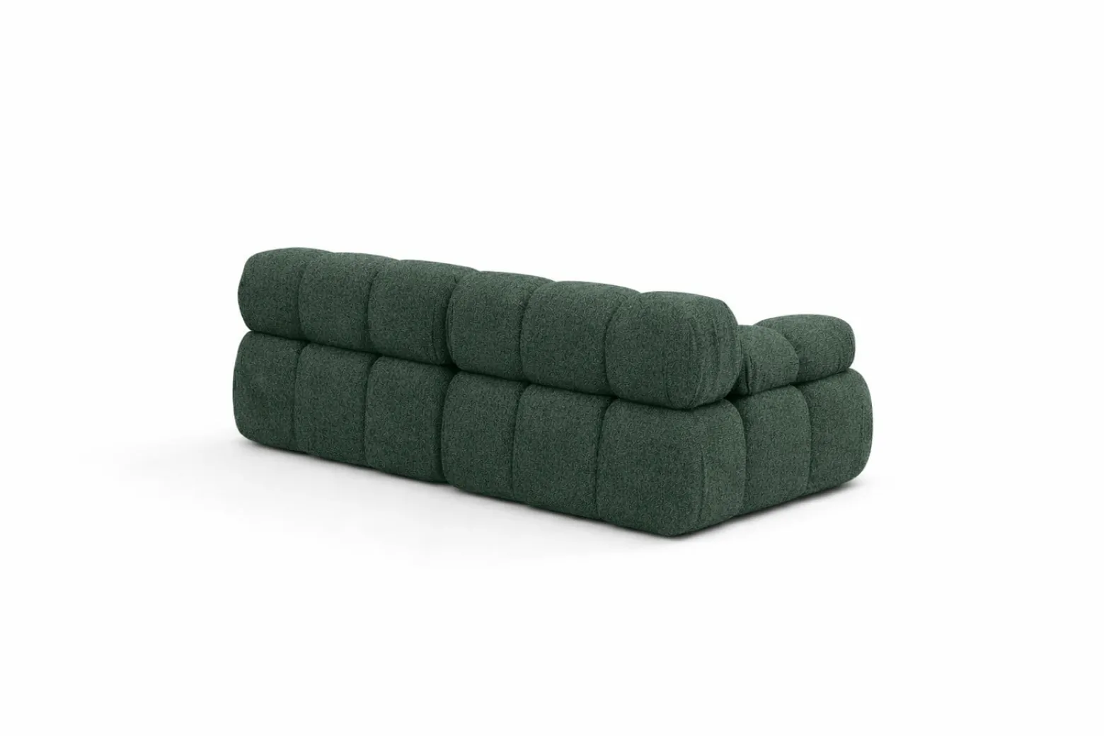 Sofa modułowa dwuosobowa, bukla Abriamo, Ciemnozielony, Selia