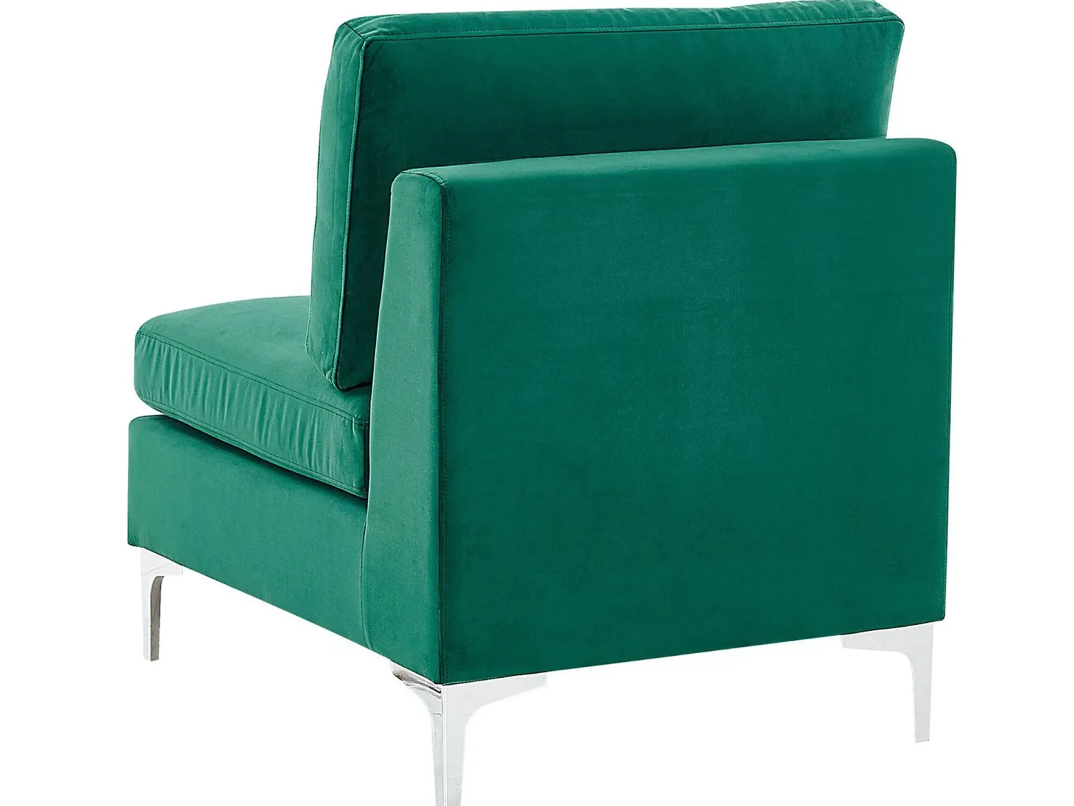 Sofa modułowa kształt U welurowa zielona