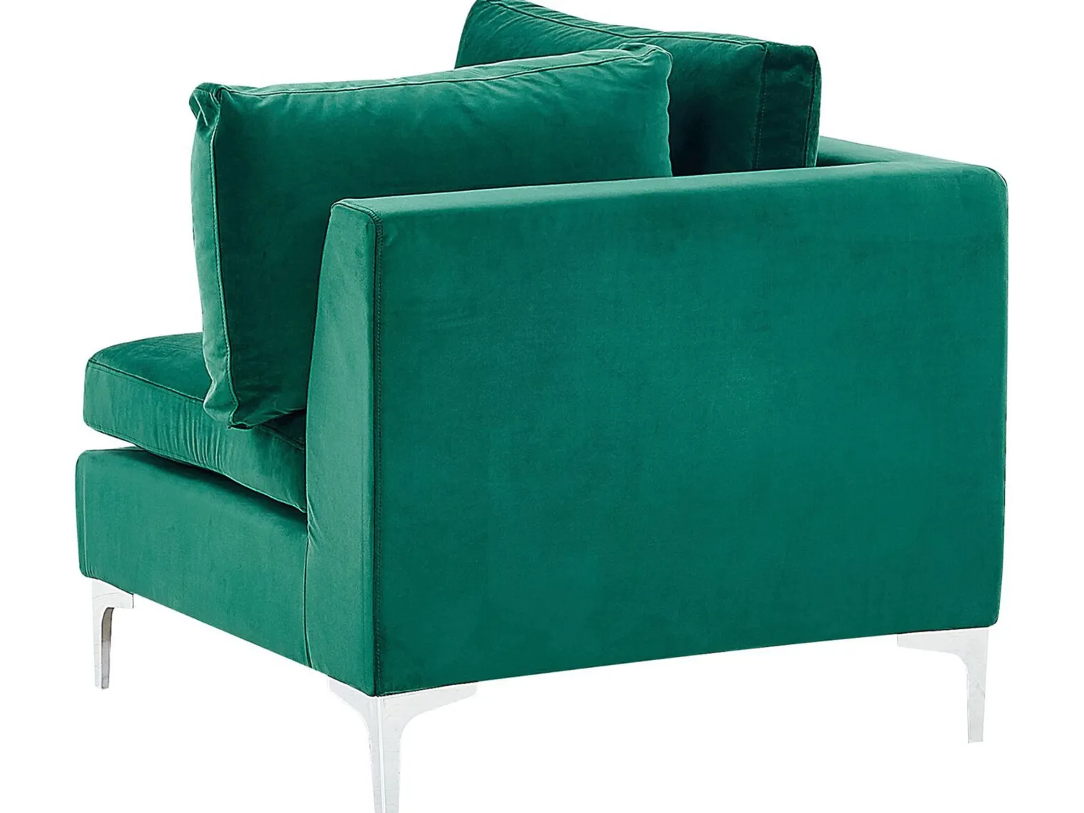Sofa modułowa kształt U welurowa zielona