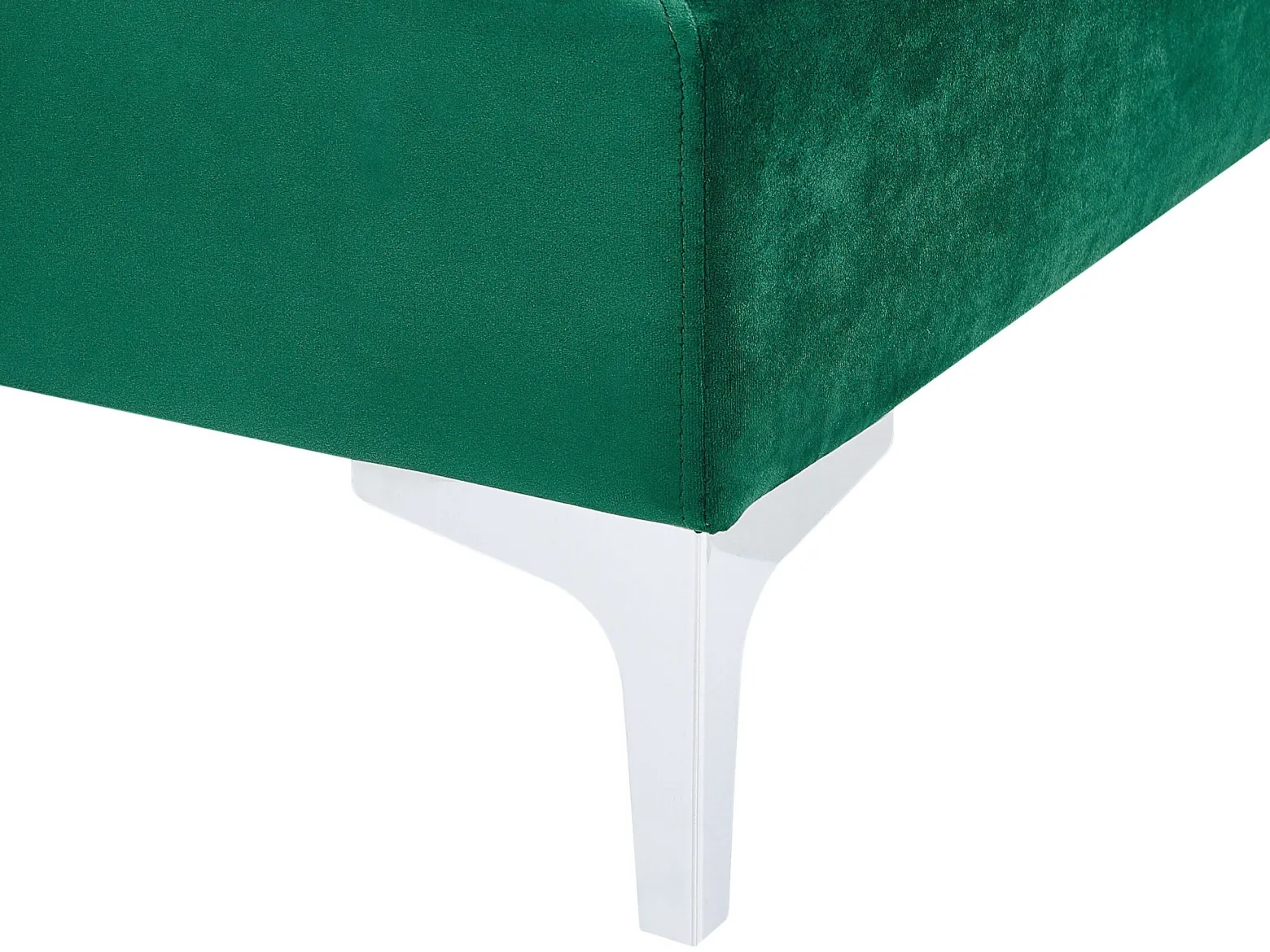 Sofa modułowa kształt U welurowa zielona