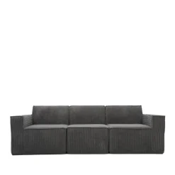 Sofa modułowa LYKKE 3-osobowa piankowa sztruksowa 263x88x73 cm HOMLA