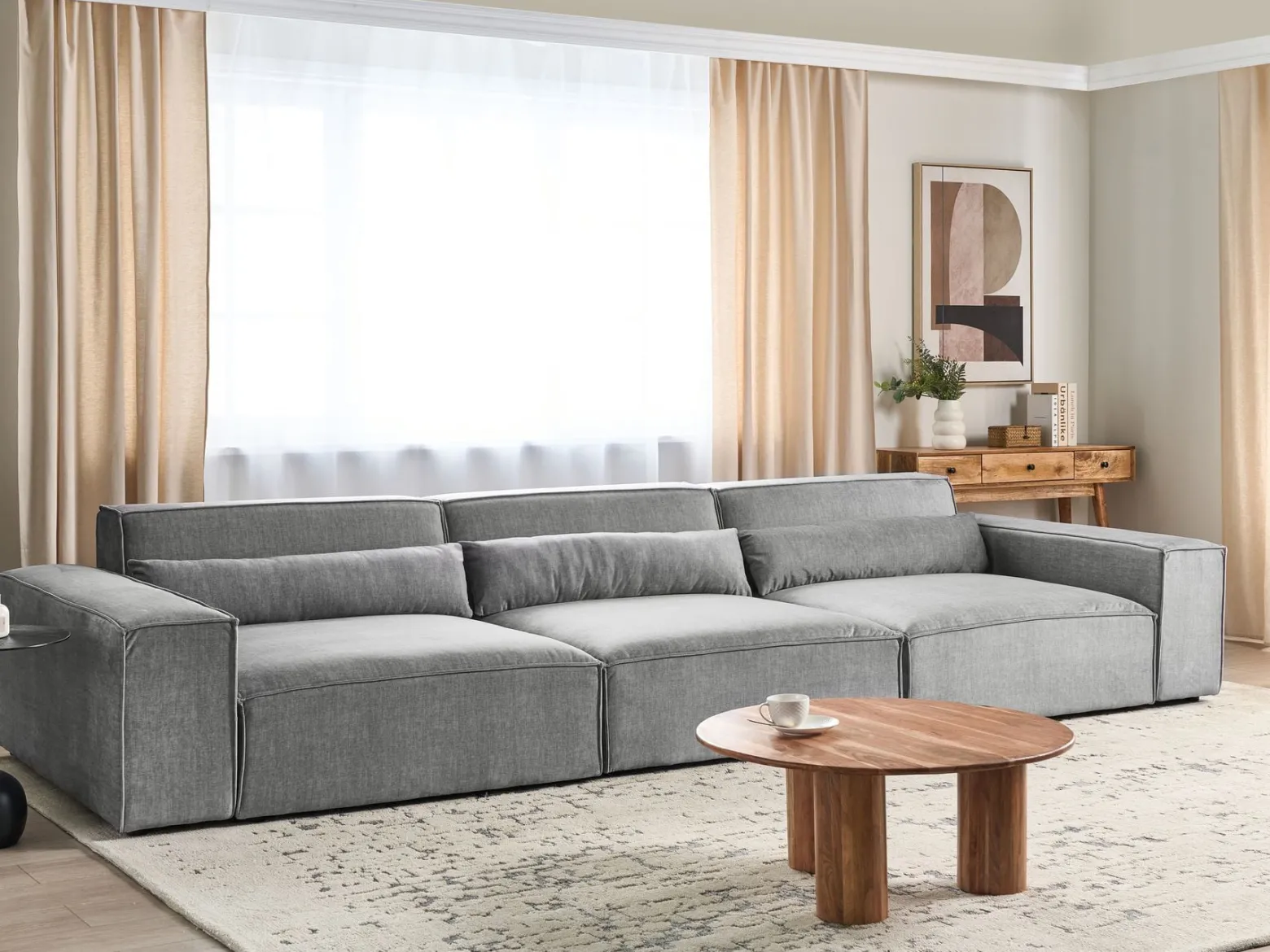 Sofa modułowa 3-osobowa szara