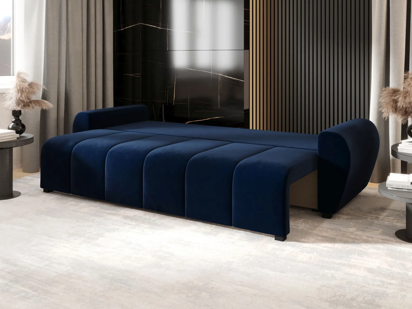Sofa MOLISA z funkcją spania itaka 11 Ciemnoniebieska