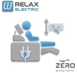 Sofa narożna 4 osobowa lewa MORELLO, kremowa, 1 x Relax Zero Gravity