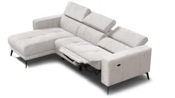 Sofa narożna 4 osobowa lewa MORELLO, kremowa, 1 x Relax Zero Gravity