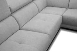 Sofa narożna 4 osobowa MATERA szara, 1 funkcja relaks
