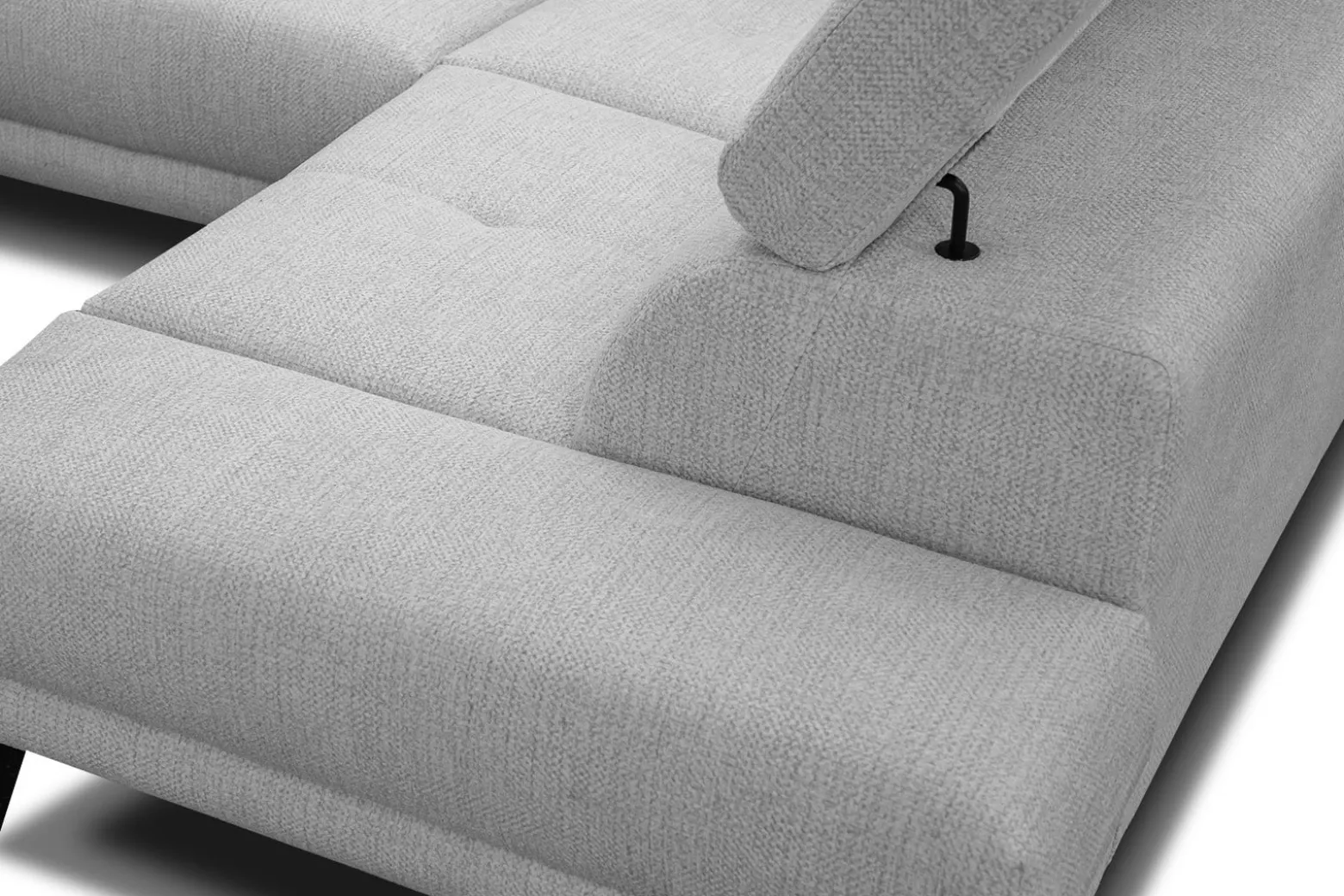 Sofa narożna 4 osobowa MATERA szara, 1 funkcja relaks