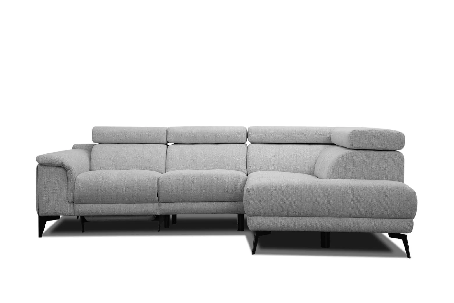 Sofa narożna 4 osobowa MATERA szara, 1 funkcja relaks