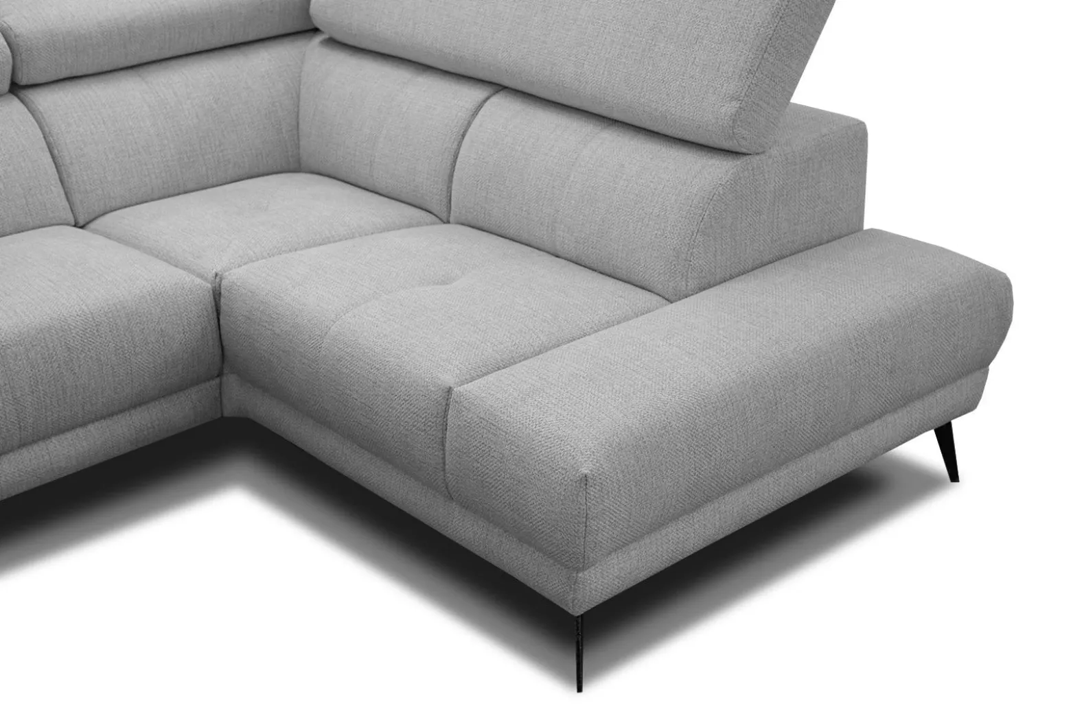 Sofa narożna 4 osobowa MATERA szara, 1 funkcja relaks