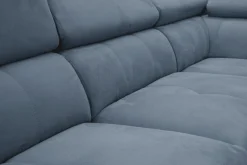 Sofa narożna 5 osobowa MATERA szaroniebieska, 1 funkcja relaks