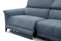 Sofa narożna 5 osobowa MATERA szaroniebieska, 1 funkcja relaks