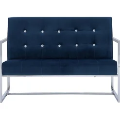 Sofa Niebieski Tkanina vidaXL