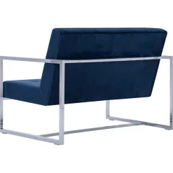 Sofa Niebieski Tkanina vidaXL