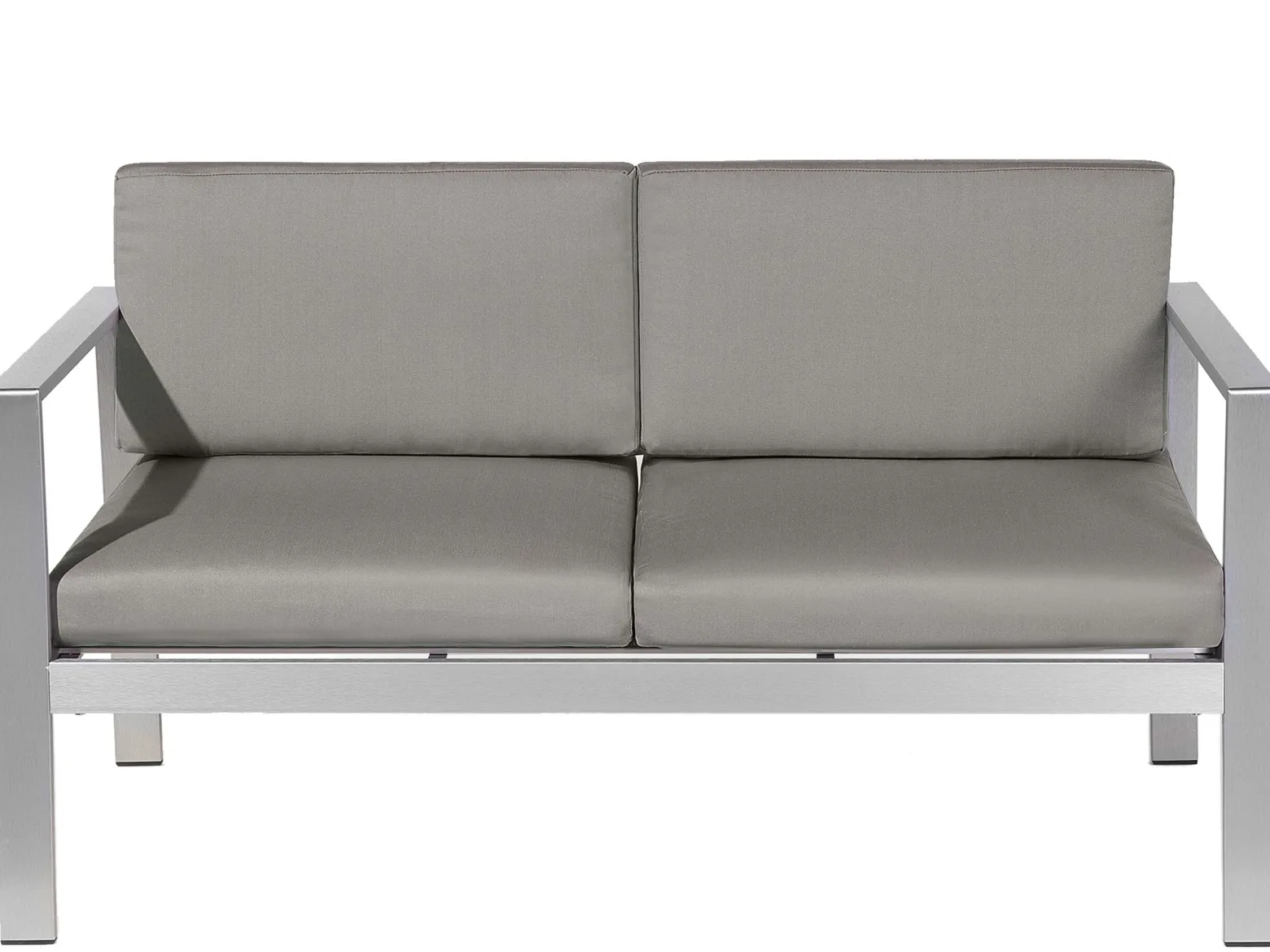 Sofa ogrodowa kanapa 2-osobowa ciemnoszara