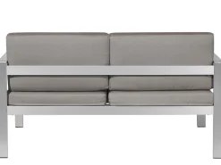 Sofa ogrodowa kanapa 2-osobowa ciemnoszara