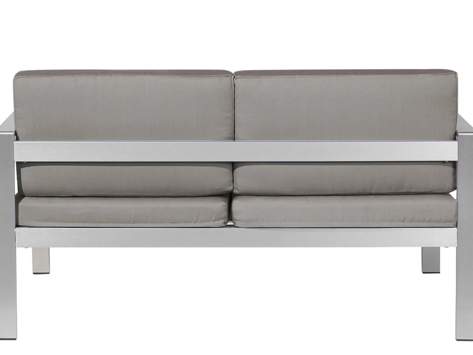 Sofa ogrodowa kanapa 2-osobowa ciemnoszara