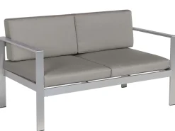 Sofa ogrodowa kanapa 2-osobowa ciemnoszara