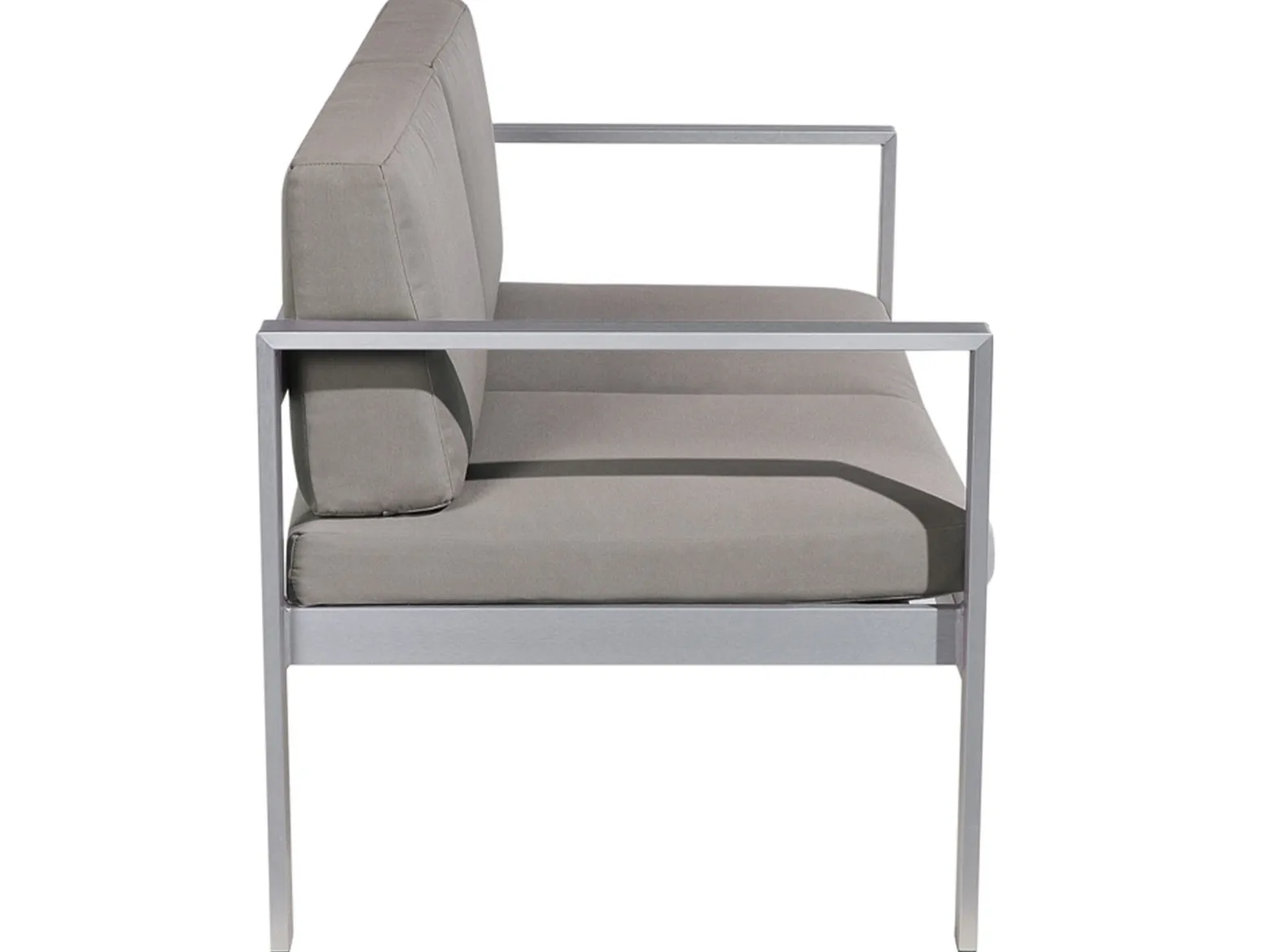 Sofa ogrodowa kanapa 2-osobowa ciemnoszara