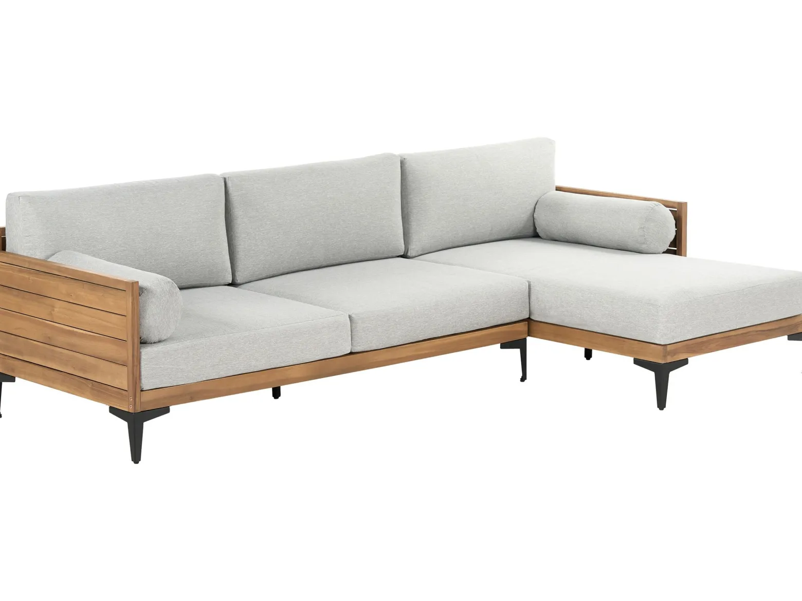Sofa ogrodowa narożna 4-osobowa z poduchami