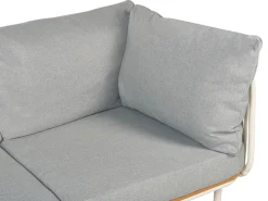 Sofa ogrodowa z plecionką ze sznurka szara