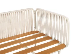 Sofa ogrodowa z plecionką ze sznurka szara