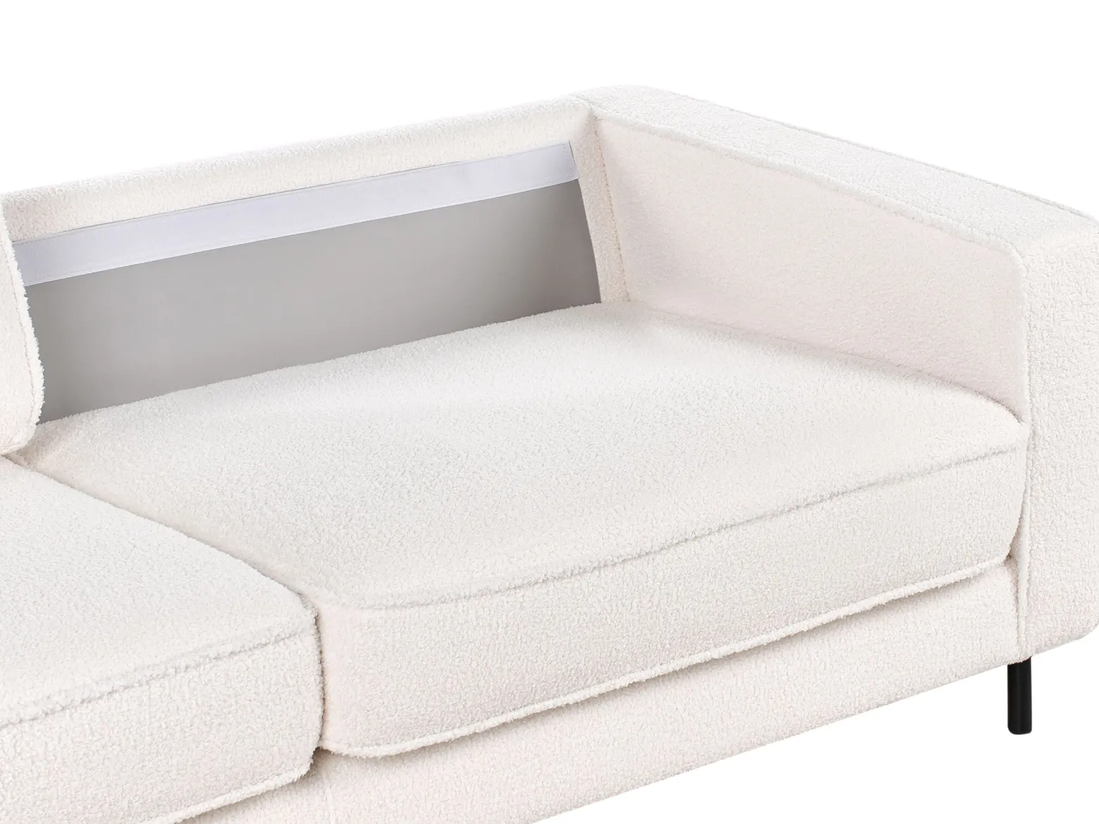Sofa 3-osobowa biała boucle