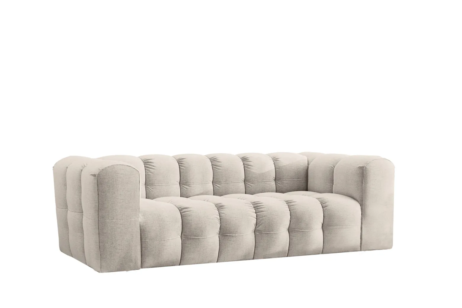 Sofa 3-osobowa, Kanapa BALOO, tkanina Szenil, Ecru