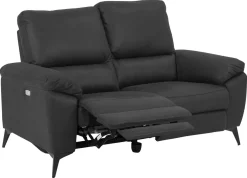 Sofa 2-osobowa Rana szara regulowane oparcie oraz podnóżek