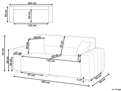 Sofa 3 osobowa z poduszkami czarna