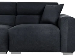 Sofa 3 osobowa z poduszkami czarna