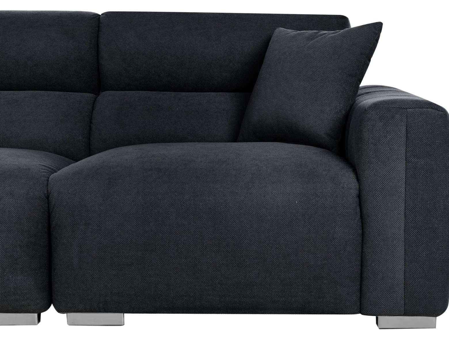 Sofa 3 osobowa z poduszkami czarna