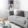 Sofa pikowana kanapa Chesterfield szara
