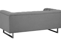 Sofa pikowana kanapa Chesterfield szara