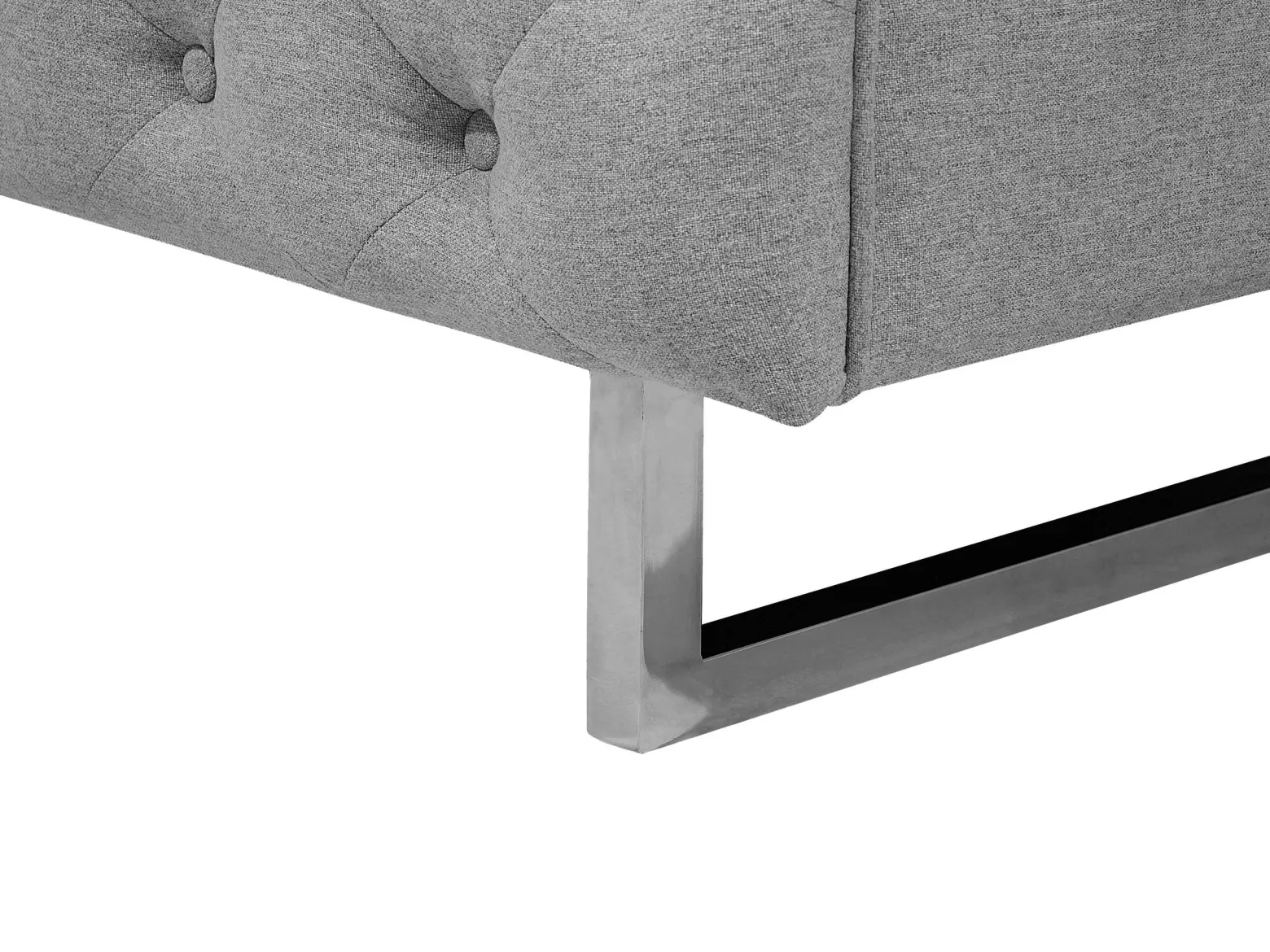 Sofa pikowana kanapa Chesterfield szara