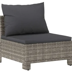 Sofa środkowa Szary Technorattan middle vidaXL