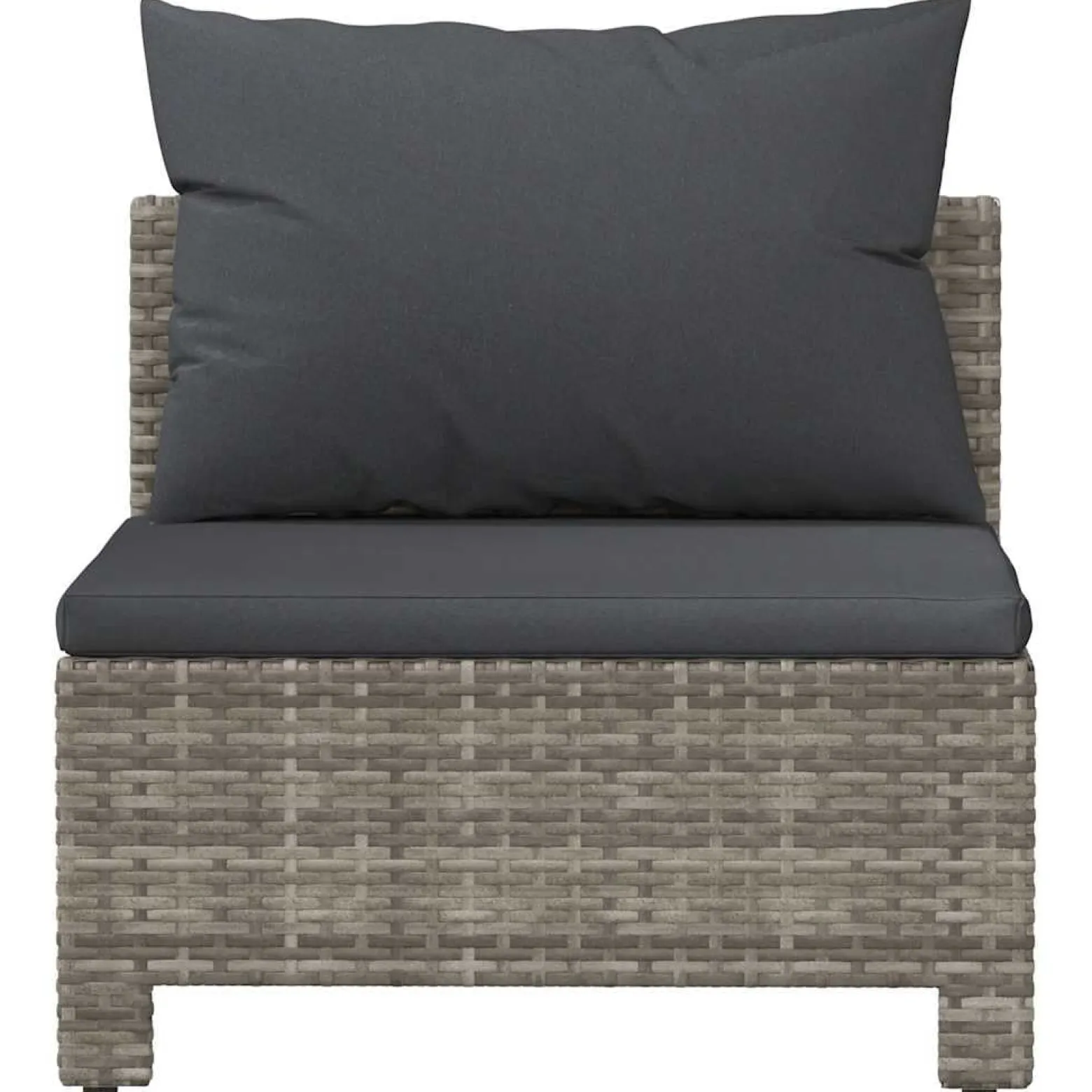 Sofa środkowa Szary Technorattan middle vidaXL