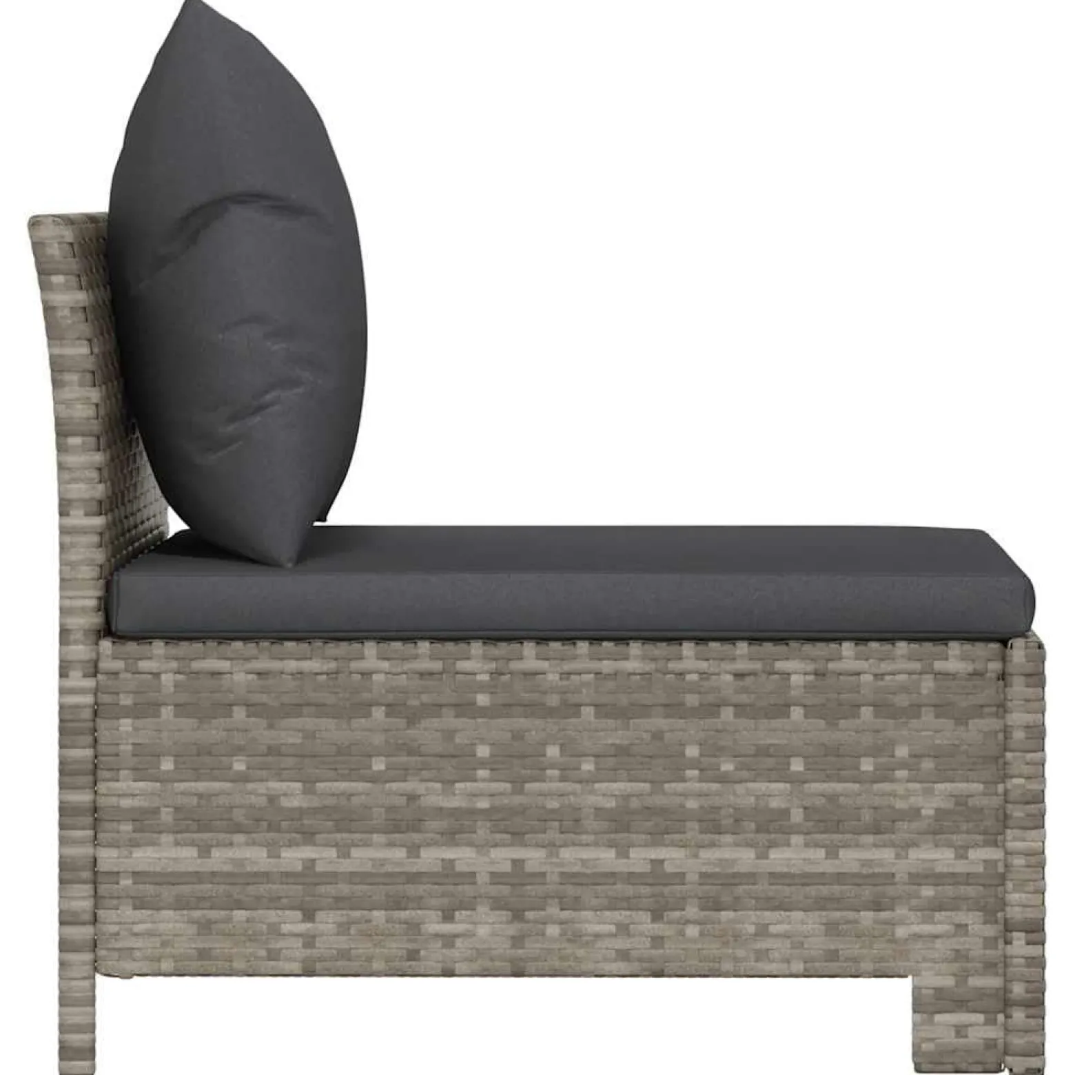 Sofa środkowa Szary Technorattan middle vidaXL