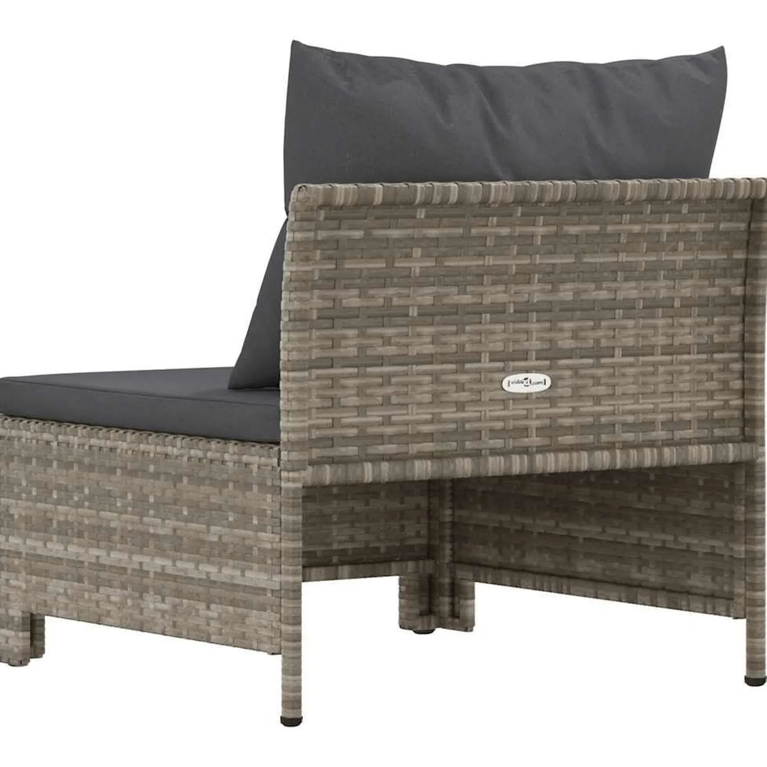 Sofa środkowa Szary Technorattan middle vidaXL