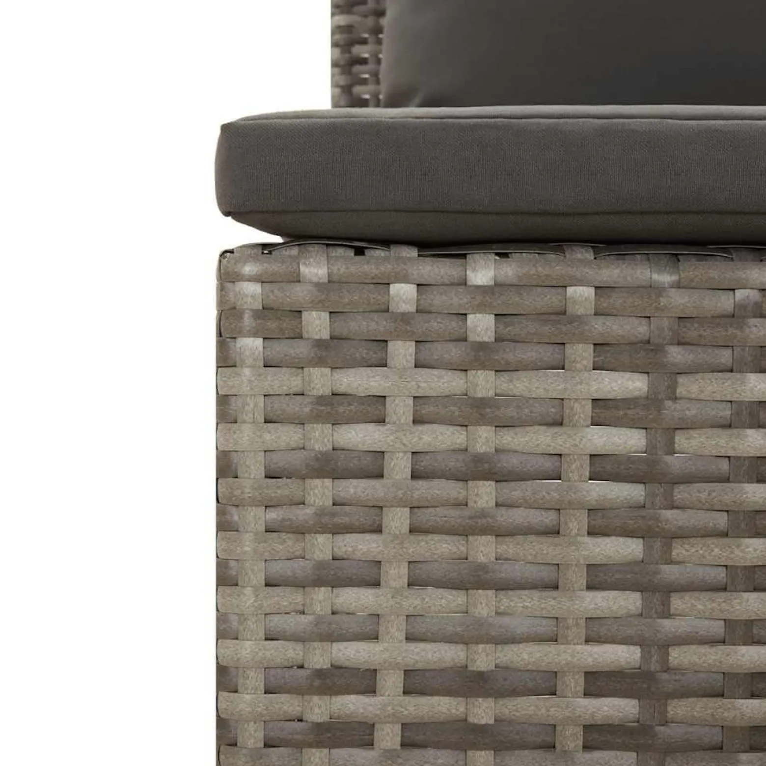 Sofa środkowa Szary Technorattan middle vidaXL